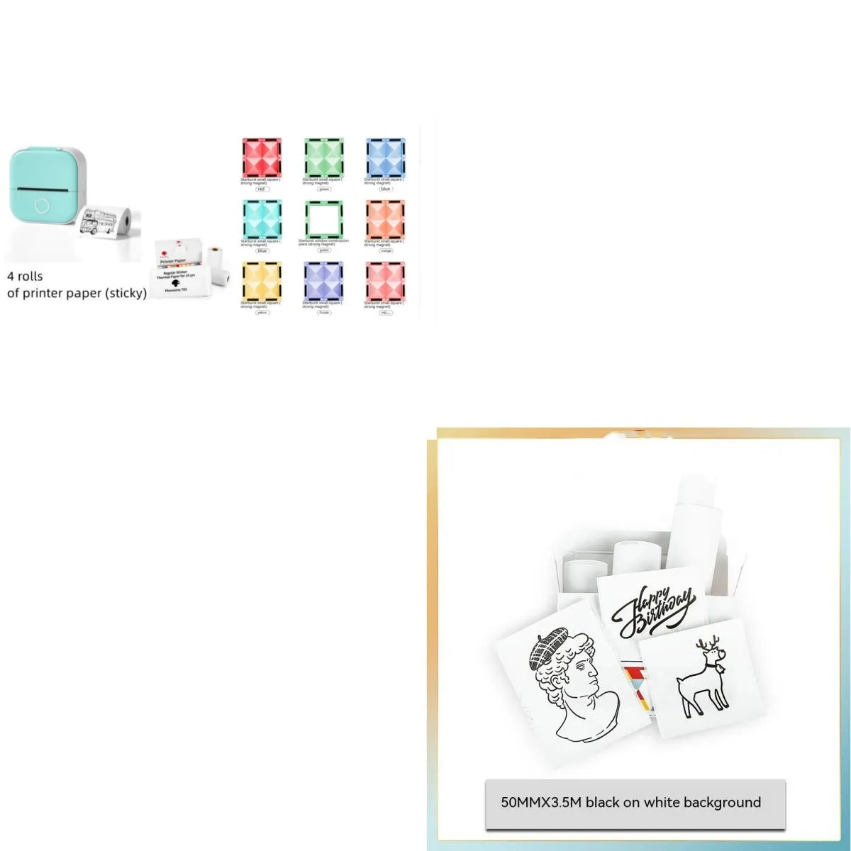 Phomemo T02 portable mini thermal label printer in white, showing front panel with paper slot, with Bluetooth icon