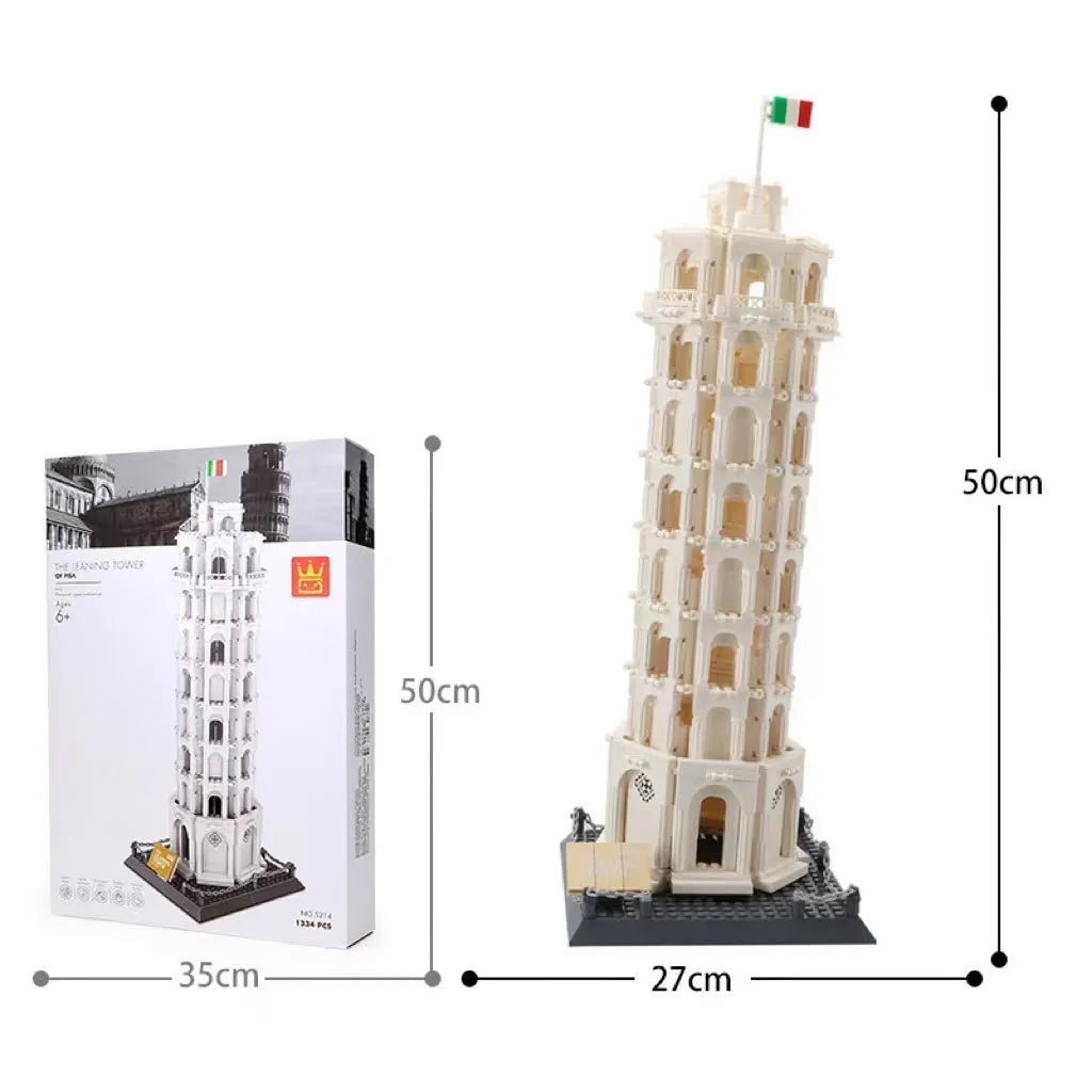 Wange building blocks set with over 800 ABS plastic pieces for landmark construction