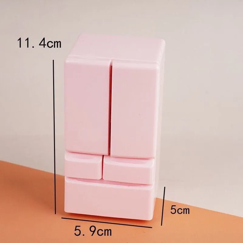 White plastic miniature candy toy model with internal LED light on, dimensions 11.4cm tall