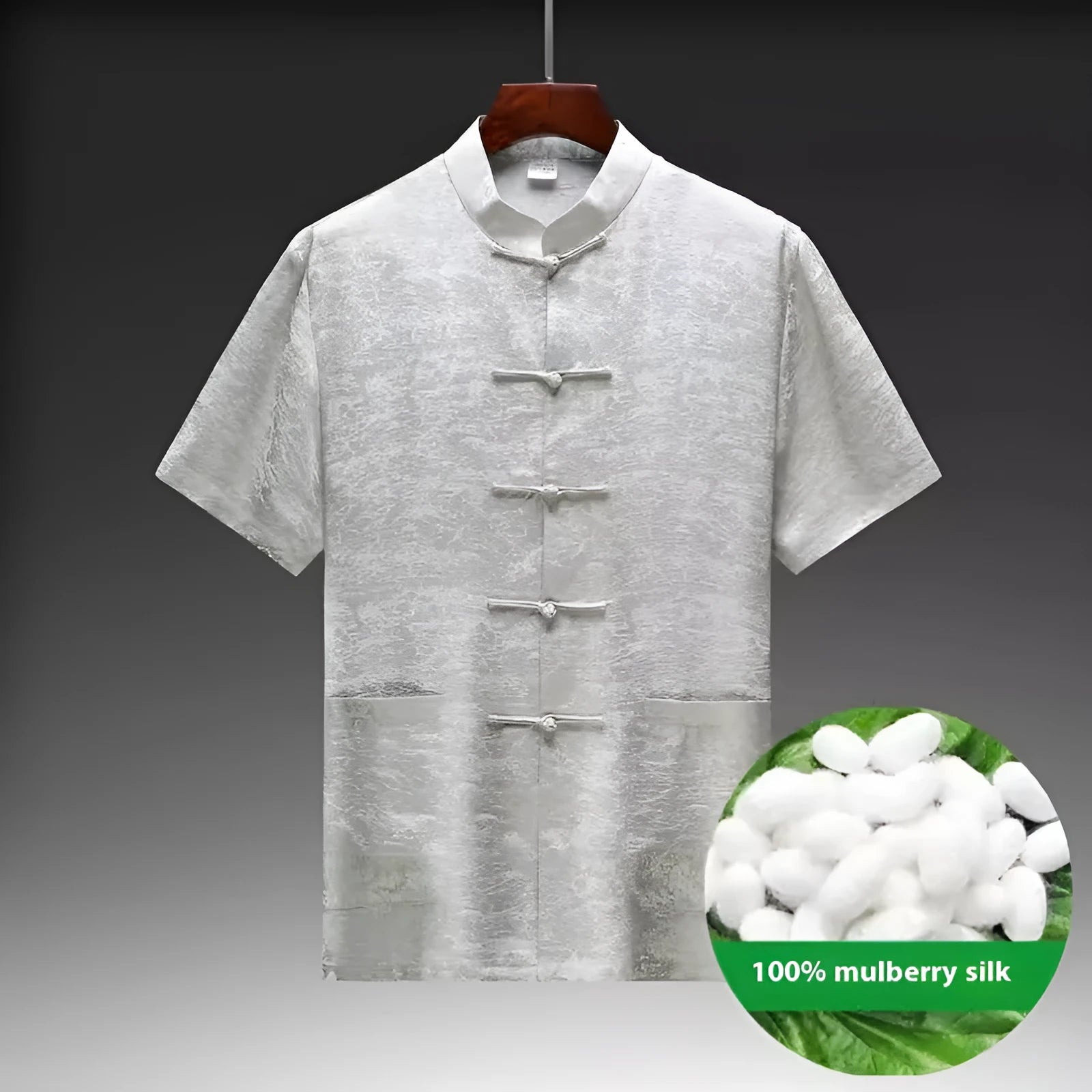 Mulberry silk Chinese Tang suit set in light green colour with traditional jacket and trousers