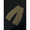 Men's khaki straight leg trousers in American retro style with solid colour cotton fabric