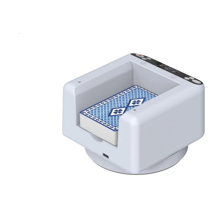 Third generation automatic dealing device for poker games with plastic card dispenser mechanism