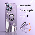 Desert Gold PC phone case with integrated bracket and magnetic suction for iPhone 17 Pro Max