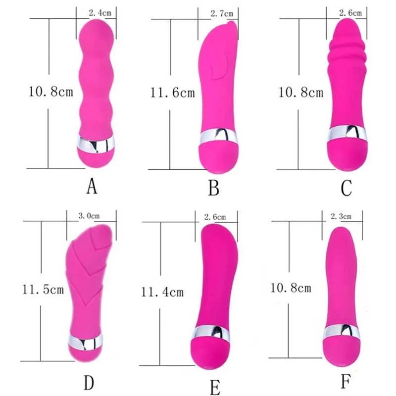 Six styles of realistic mini dildo sex toys for women including vaginal and anal plug designs