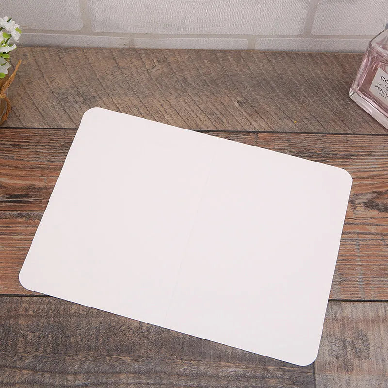 Folded kraft cards 10x15cm in black, cowhide, and white colours, 100 pack, blank surface for DIY invitations and crafts