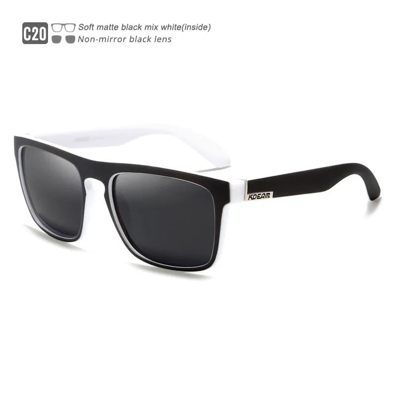 Men's polarized sports driving sunglasses with full frame, UV400 protection, and multiple colour options