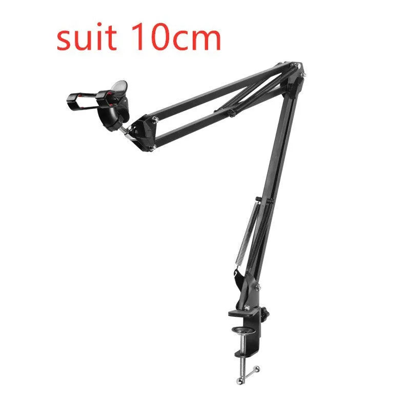 Adjustable black phone tablet stand on desktop holding mobile device at viewing angle