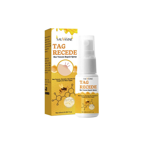 Bee Wart Spray skin care cream bottle, 20 ml net content, for daily application on flesh bumps and moles.