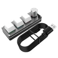 Three-key USB Photoshop shortcut keypad in black or white with 1.5 m cable and plastic body