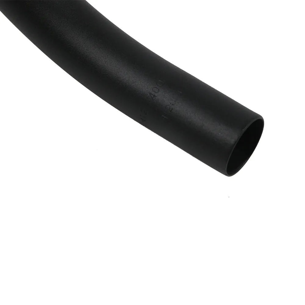 UNO aluminium road bike drop handlebar in black, showing curved drop shape and printing mark.