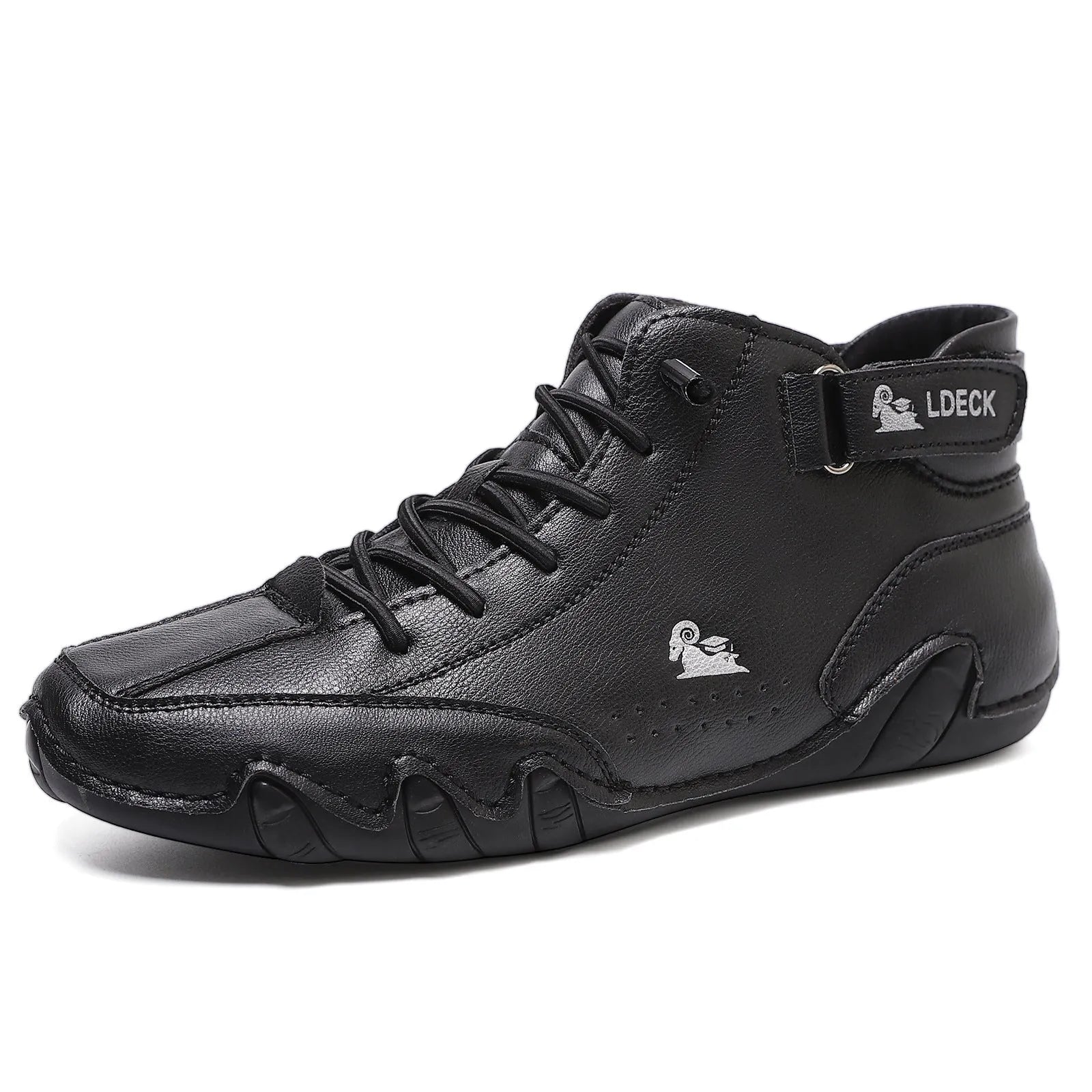 Octopus high top men's shoes in khaki colour with microfiber upper and rubber soles