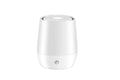 White USB aromatherapy diffuser with simulation flame effect showing water tank and Type-C port
