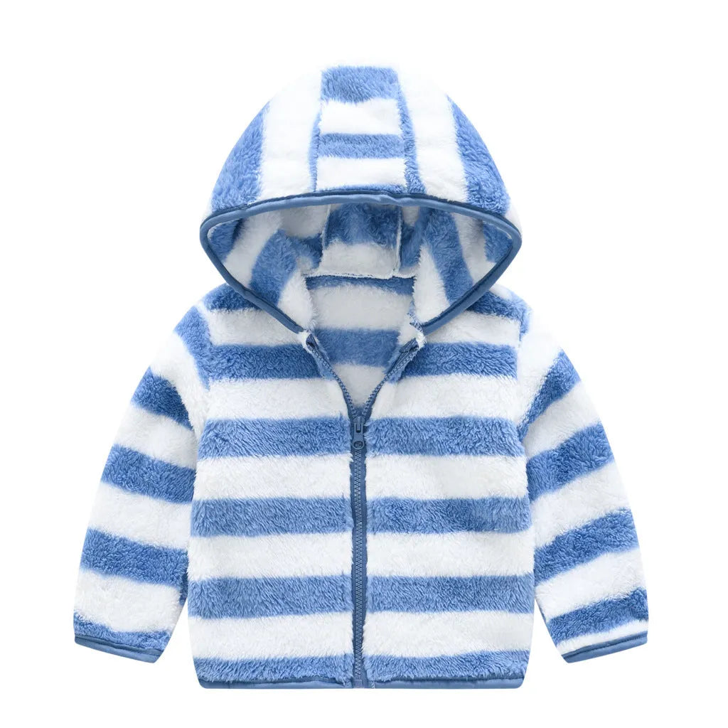 Infant toddler bear ears solid colour hoodie jacket with zipper front, cotton lining, and long sleeves, available in multiple colours