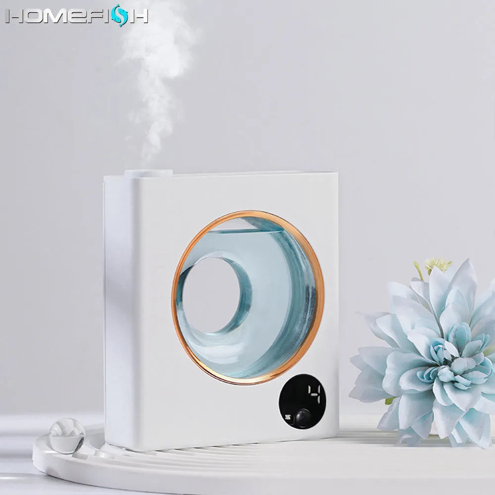 Small white wall-mounted automatic aromatherapy machine and essential oil diffuser.