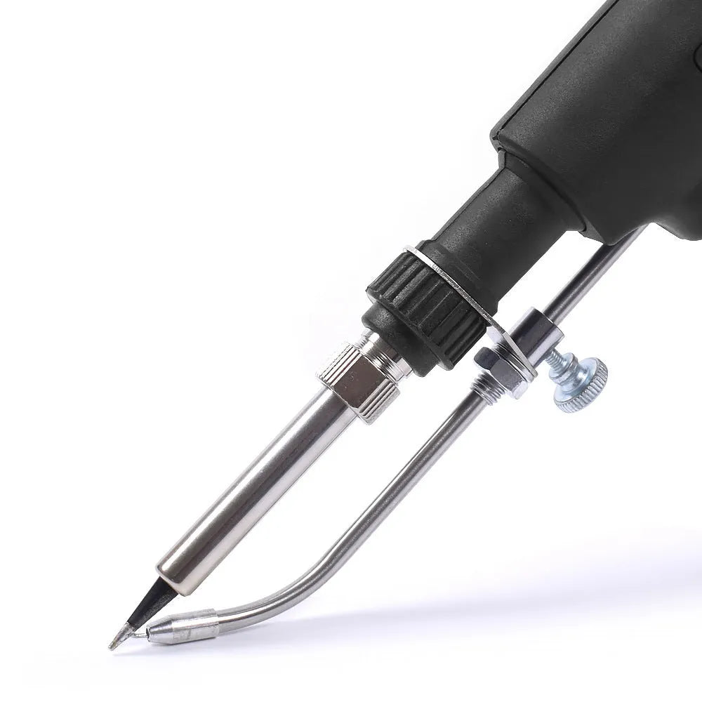 60W manual soldering iron with 900M series tip, PTC ceramic heating core, 260-480°C, EU or US plug, tin wire.