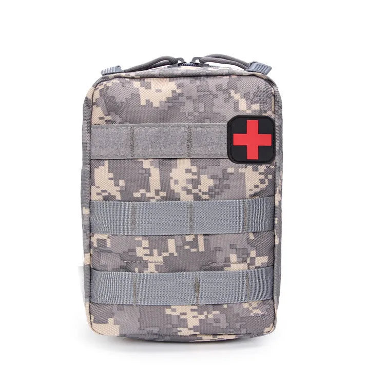 Tactical medical accessory bag in wear-resistant nylon with MOLLE webbing and Velcro closure