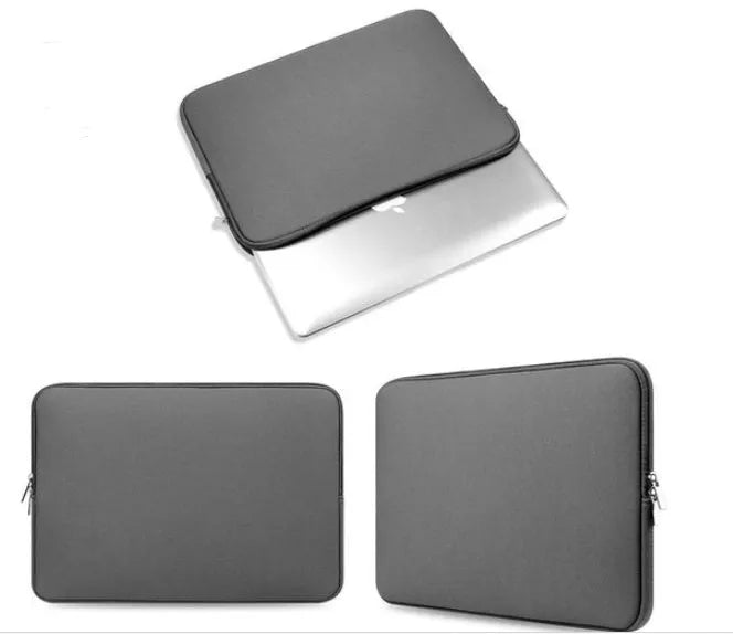 Grey sponge notebook case liner sleeve for laptops 11 to 15.6 inches with shockproof protection