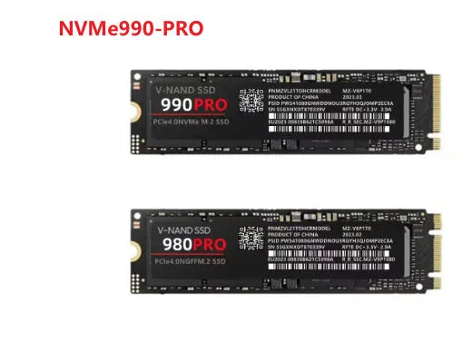NVMe SSD 990 Pro M.2 2280 PCIe internal drive 3.8mm thick, 1TB 2TB 4TB capacity options