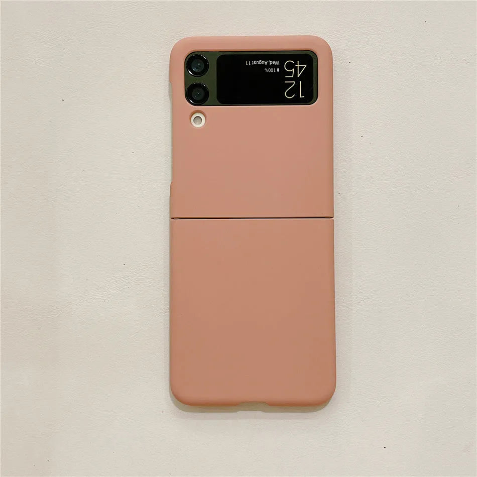 Samsung folding screen hard case with soft rubber cover in multiple colours for Z Flip4 Z Flip5 Zli3 drop protection