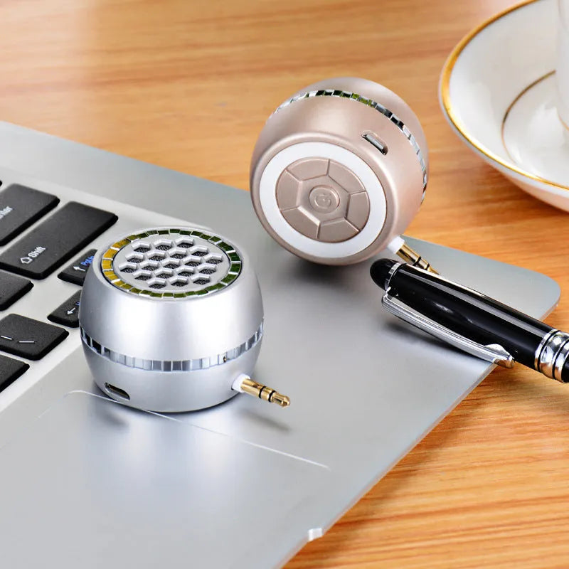 Universal external amplifier speaker in black, local gold, or rose gold with engineering plastic housing.