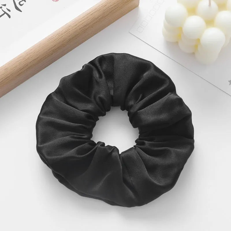 Handcrafted silk hair ring headband 6cm wide in multiple colours including black and navy blue