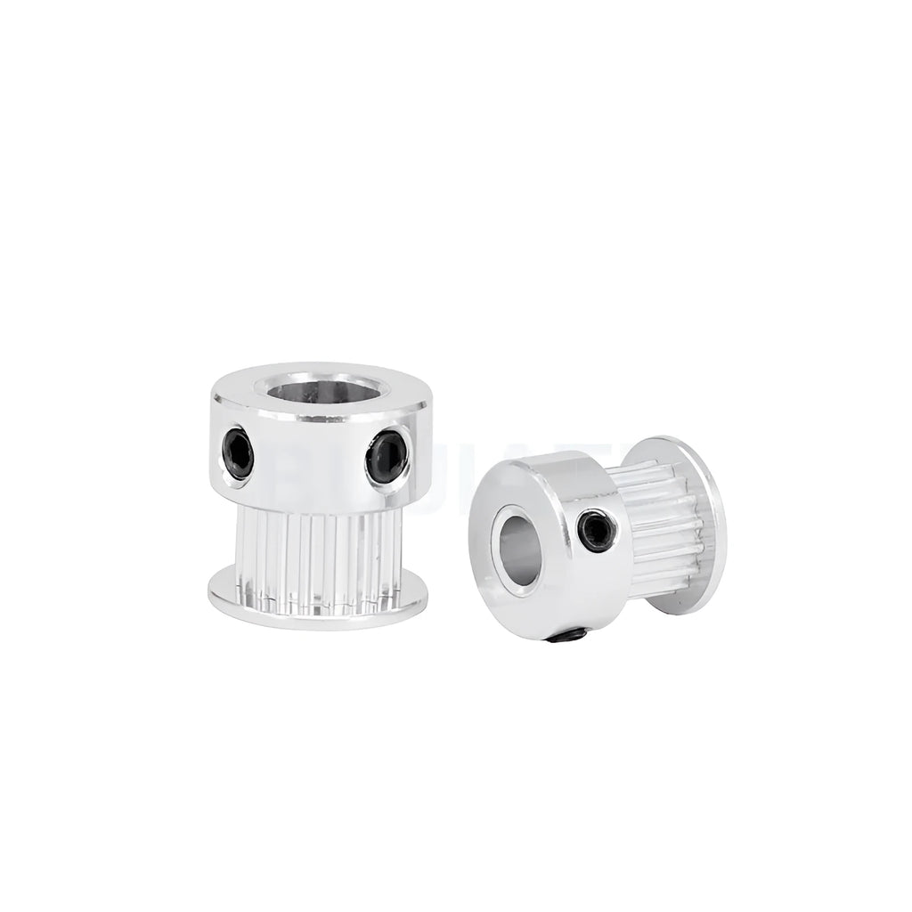White stainless steel 2GT timing belt wheel extrusion gear for 3D printer accessories with 16 or 20 teeth and 5mm to 8mm inner holes