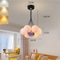 Nordic pendant lamp with creative moon bubble lights in gold finish for bedroom illumination