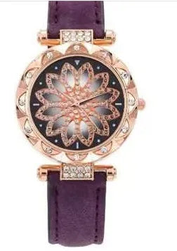 Women's waterproof watch with diamond accents on 32mm round dial in multiple colour options