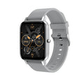 H80 smartwatch with black silicone strap showing ECG and heart rate data on its 1.69-inch screen.
