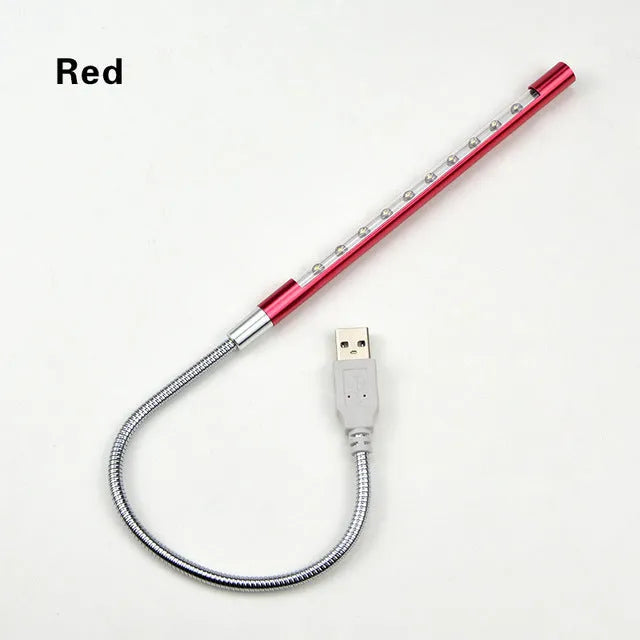 USB aluminium alloy spiral LED desk night light in six colour options