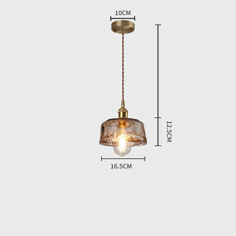Glass chandelier with industrial style, 160.5mm, button switch, for commercial use