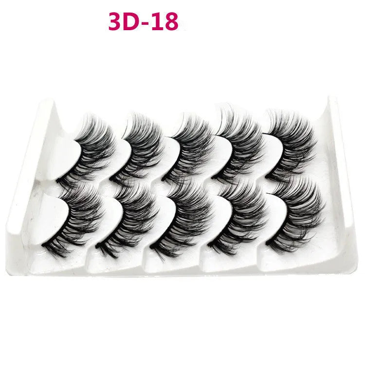Handmade chemical fibre false eyelashes thick style plastic cotton stalk high-grade fibre mixed specs