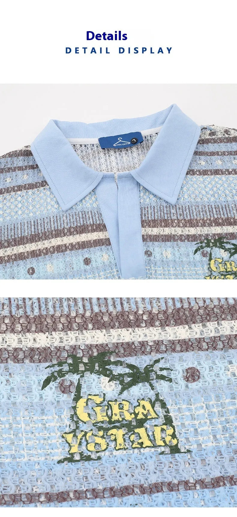 Men's printed short sleeve shirt in loose fit with polyester fabric available in yellow and blue colours