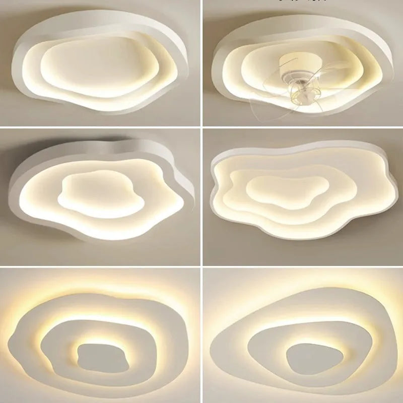 50cm LED ceiling light for bedroom with acrylic lampshade and iron body, modern simple flush mount