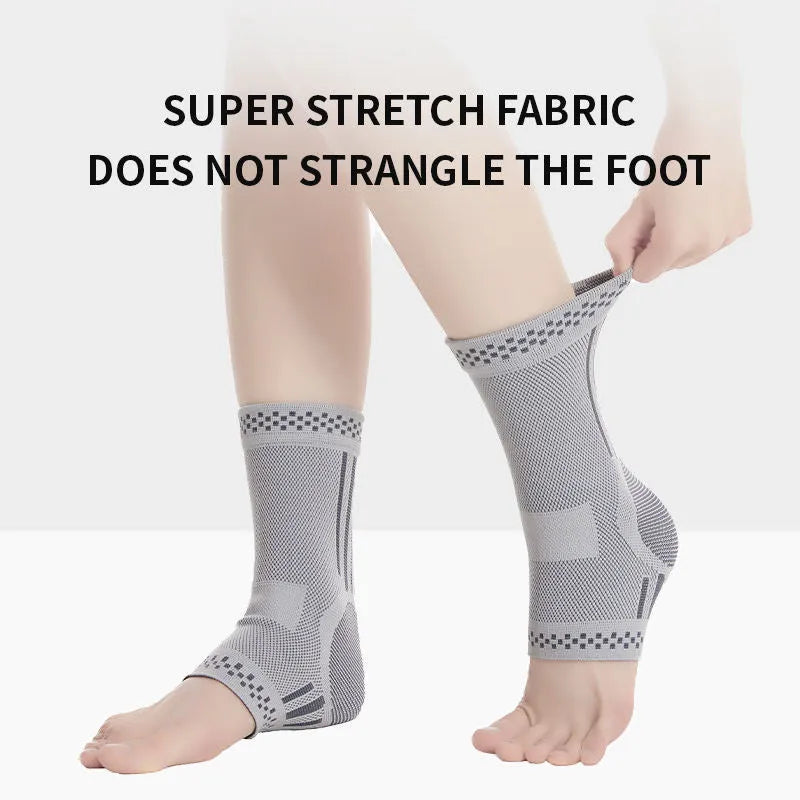 Graphene ankle brace compression sleeve for sprained ankle support breathable copper fabric