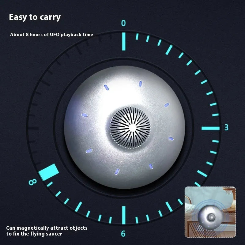 Automatic lifting magnetic levitation Bluetooth speaker in automatic lifting audio colour with injection moulded ABS construction