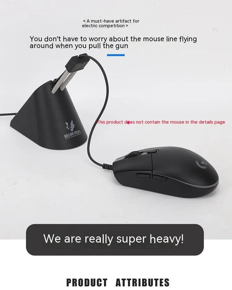 ABS mouse cable holder for desk cord management in black colour option