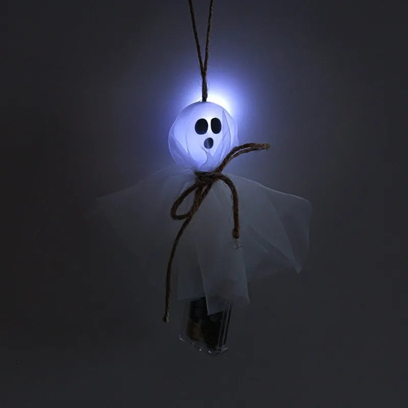 Halloween LED lighting chain with colourful ghost lights for haunted venue decoration