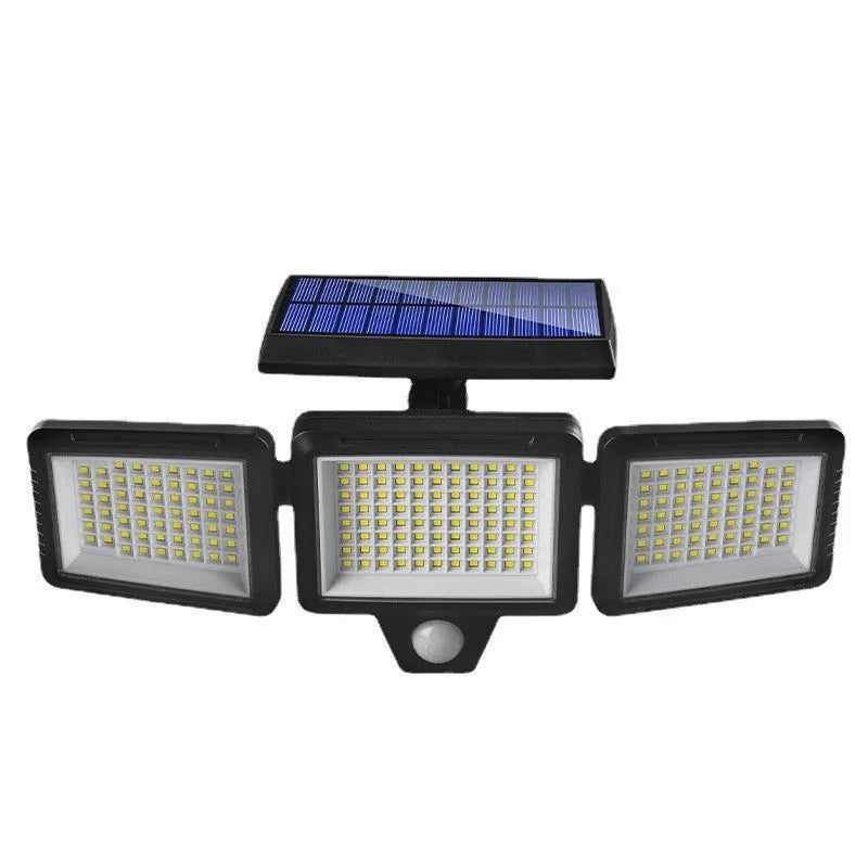 Outdoor solar wall lamp 210LED with intelligent induction sensor and remote control in totem design