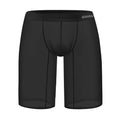 Men's solid colour mesh shorts in knitted nylon fabric, shown in black, white, and pink.