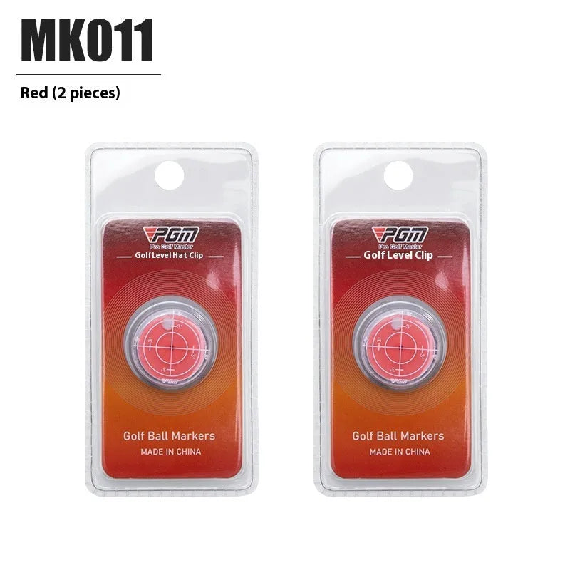 Golf hat clip ball marker, 25mm plastic balance tool, 20g, red and blue options