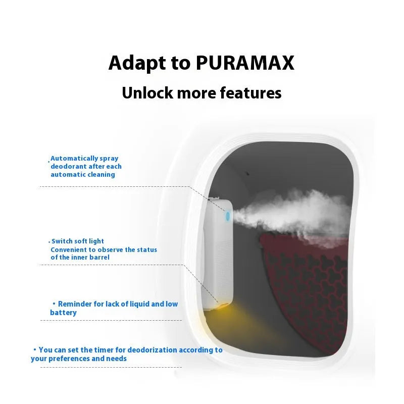 Xiaopei smart spray odour removal machine for pet litter boxes with external mounting bracket.