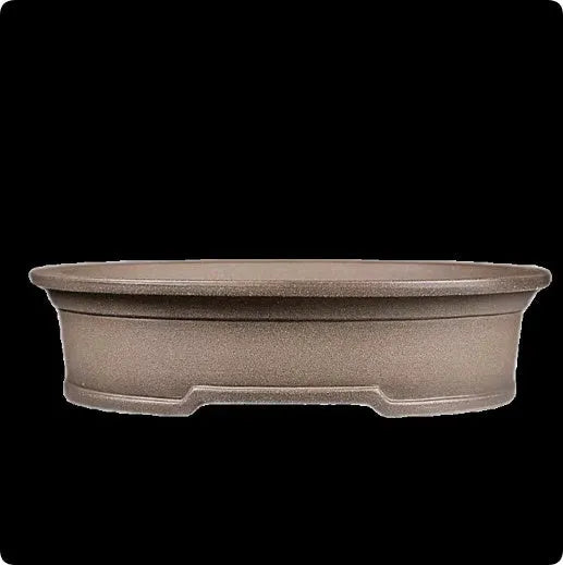 Handmade antique oval bonsai flower pot in purple sand clay for succulents