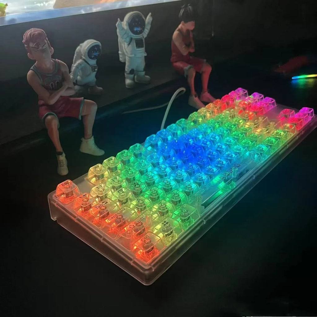 Transparent plastic 132-key universal keyboard key cap replacement set