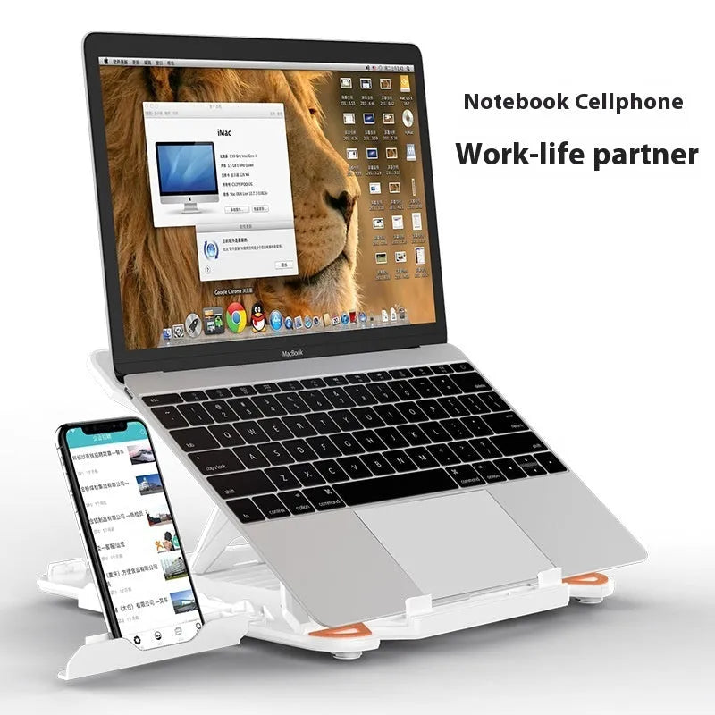 Black ABS plastic laptop cooling bracket showing 300x200mm dimensions and elevated design