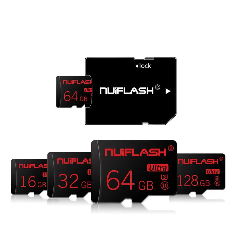 64GB Class 10 high speed micro SD memory card with adapter and write protection switch