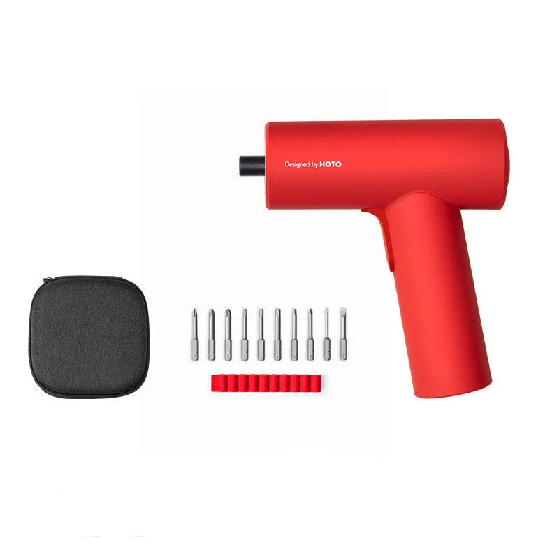 Rechargeable gun-type electric screwdriver in blue with USB port 3.6V