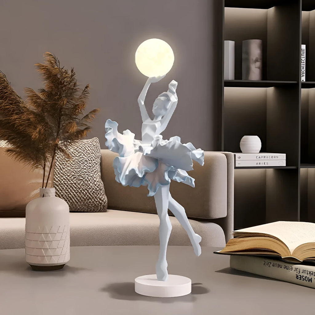 Minimalist USB resin night light ornament in Black Gold, Light Blue, Pink, or White.