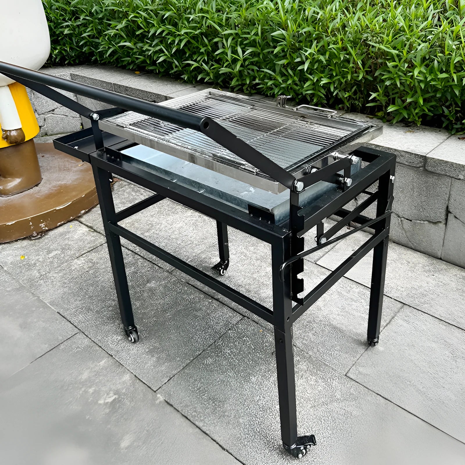 Large foldable charcoal grill oven for outdoor garden BBQ cooking