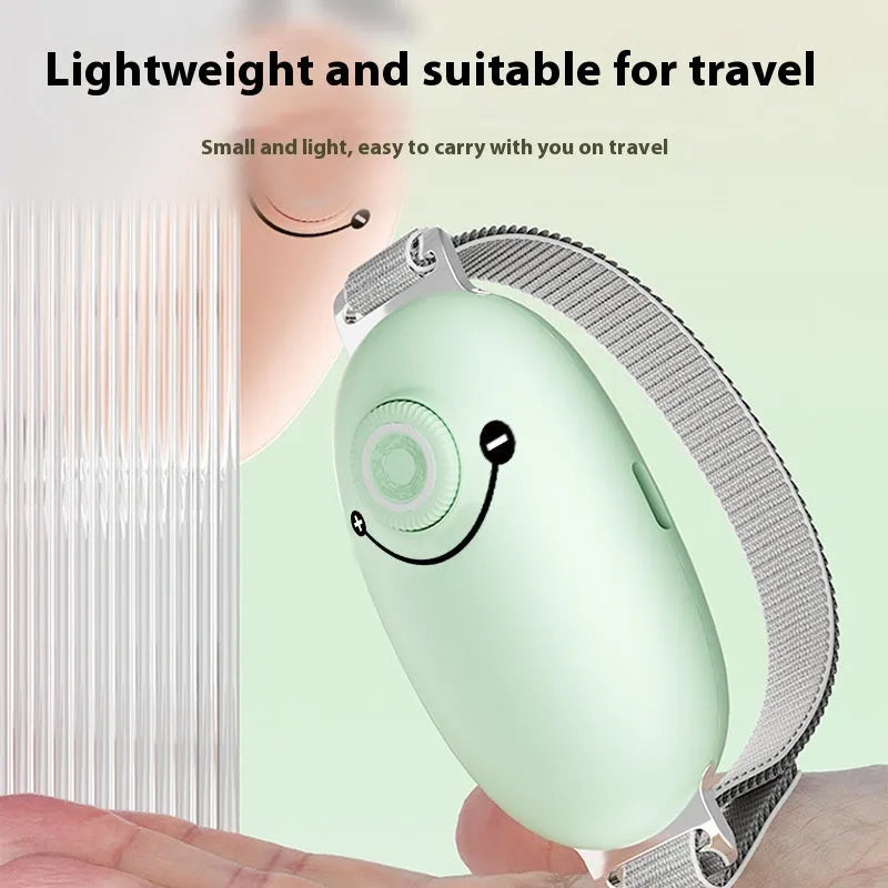 Li Xianyuan portable smart sleep aid in white with ABS housing and stainless steel webbing